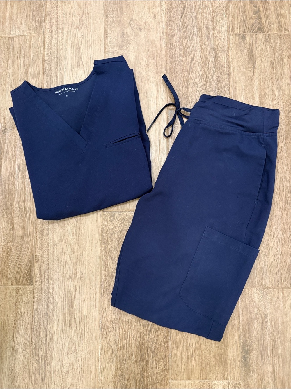 Mandala Women's Navy Scrub Set